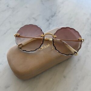 Chloé Rosie Scalloped CE142S metal sunglasses with gradient lenses